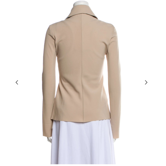 A.W.A.K.E. AWAKE MODE Beige Pointed Collar Button-Front Blouse - Size 34EU/Small - Picture 2 of 7